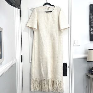 Zara white tweed dress brand new
